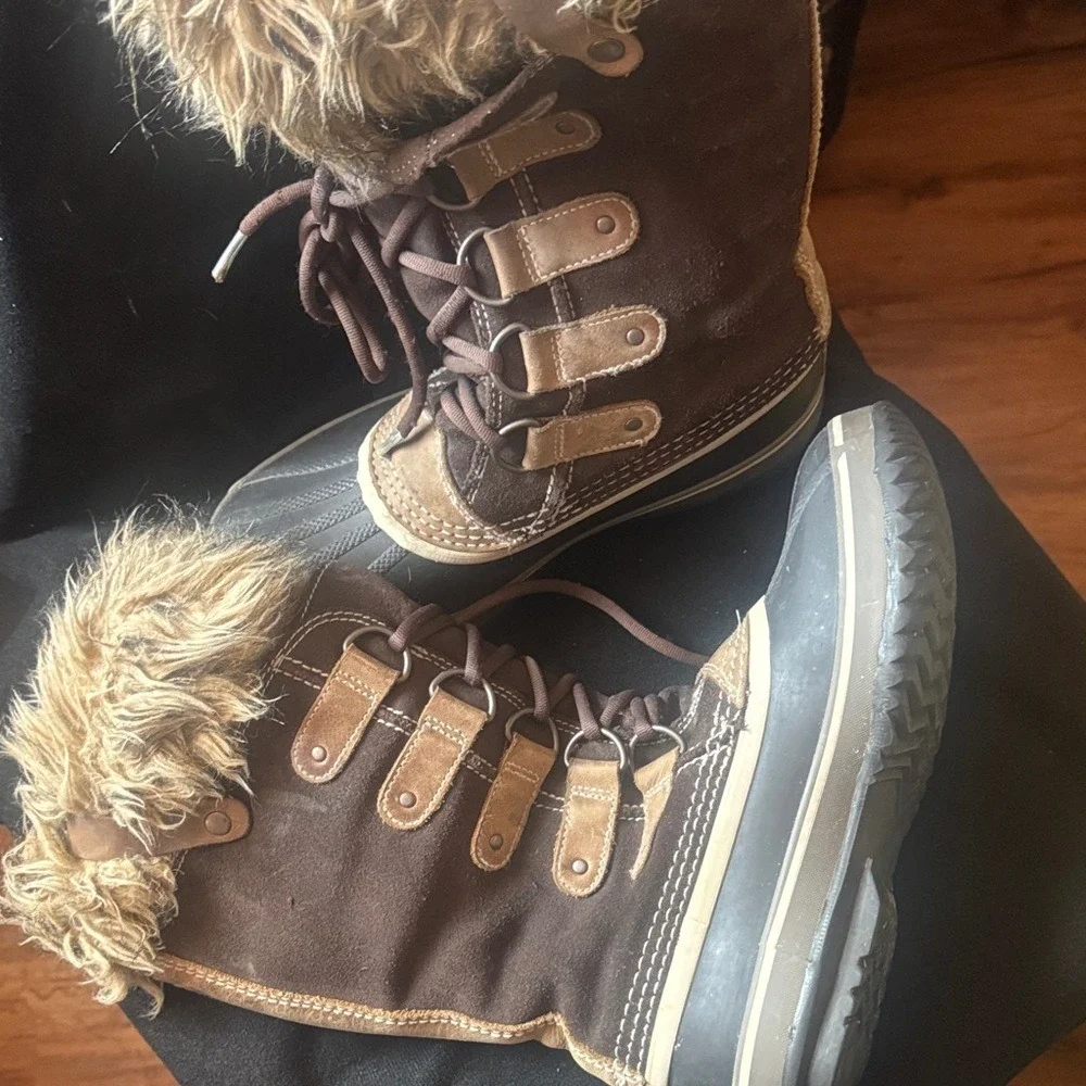 Sorel Joan of Arctic Brown Suede Faux Fur Waterproof Winter Boots NL1452-248‎ 7